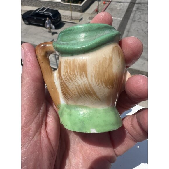 Hand Painted Vintage Toby mug creamer colonial man face cup Japan 2.4" - Picture 4 of 10